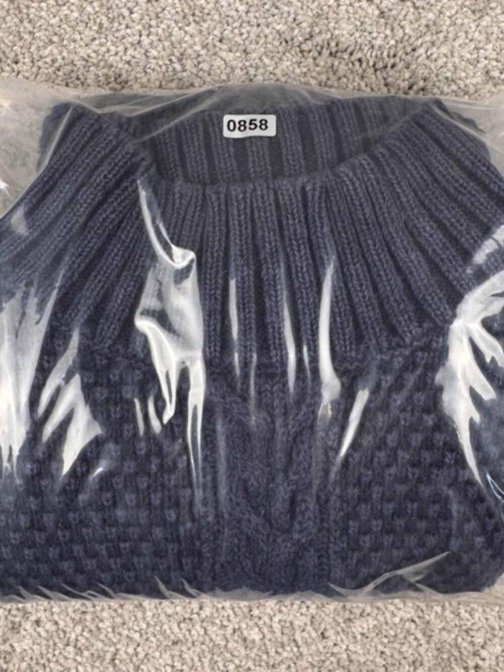 Vintage Gap Sweater Women Medium Blue Pullover Boxy Cable Knit Textured 90s Y2K - Picture 8 of 8